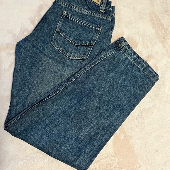 Raw edge denim blue Jeans size 16 for boys - Picture 2 of 7